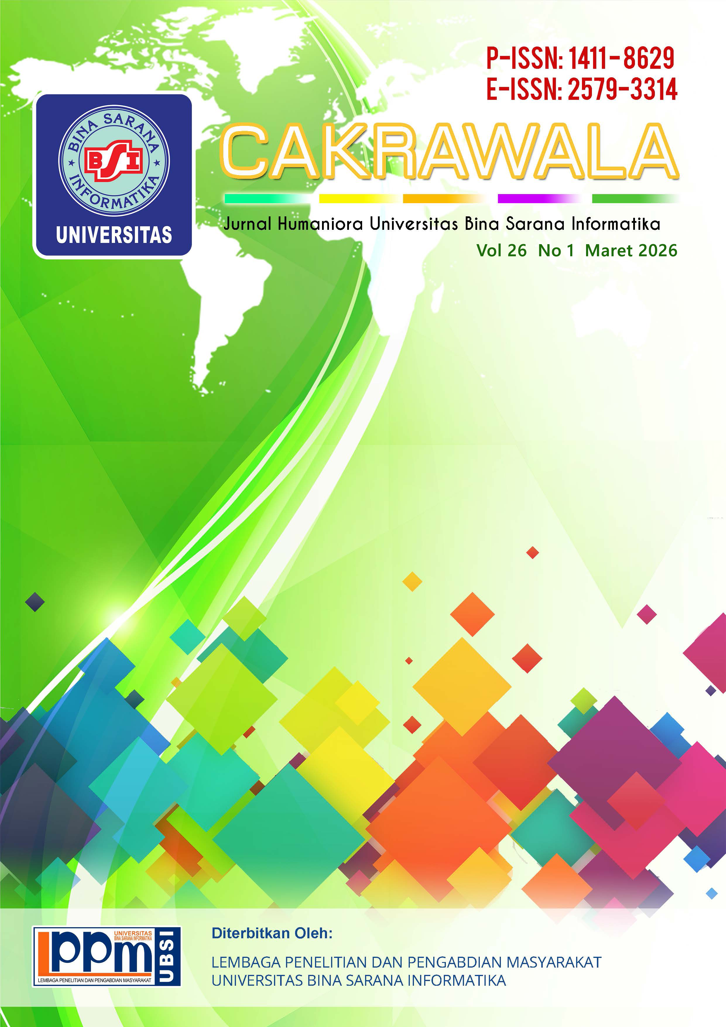 					View Vol. 26 No. 1 (2026): Cakrawala: Jurnal Humaniora dan Sosial
				