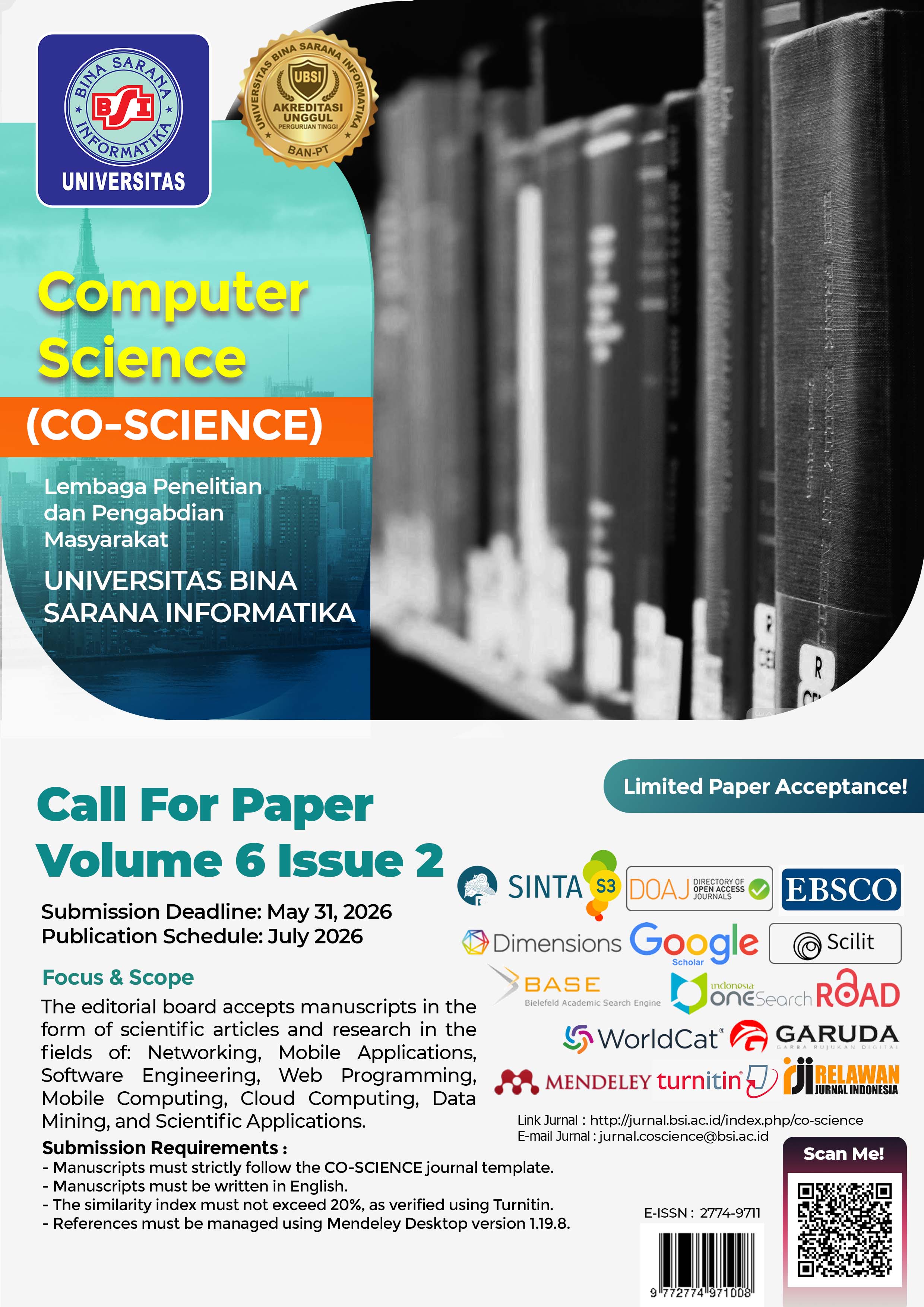 Call for Paper Co-Science Volume 6 Issue 2 July 2026